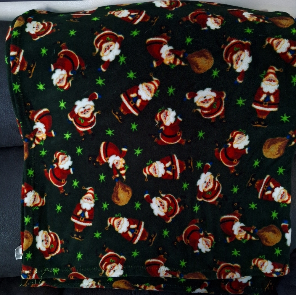 Festive Santa Fleece Blanket